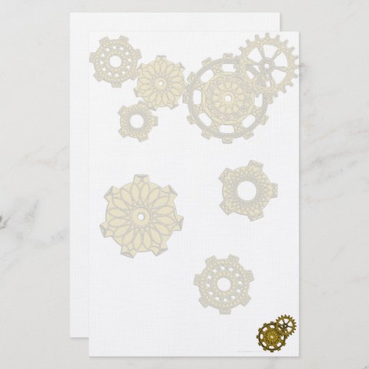 Woven Clockwork Stationery Briefpapier (Voorkant / Achterkant)