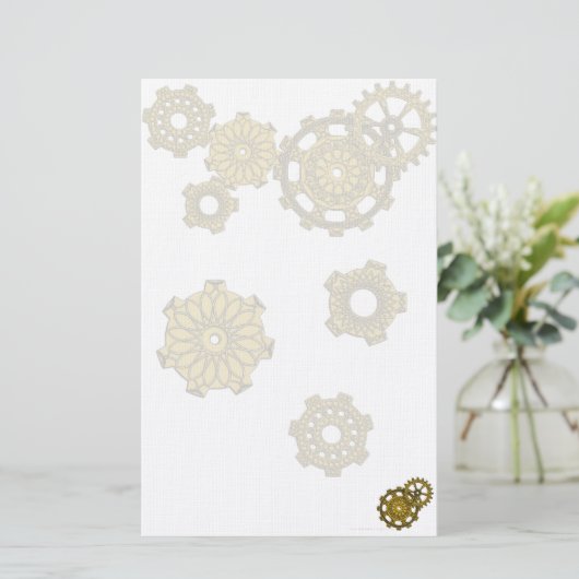 Woven Clockwork Stationery Briefpapier (Staand voorkant)