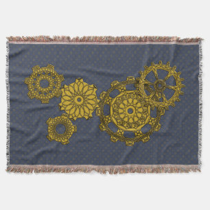 Woven Clockwork Throw Blanket Deken