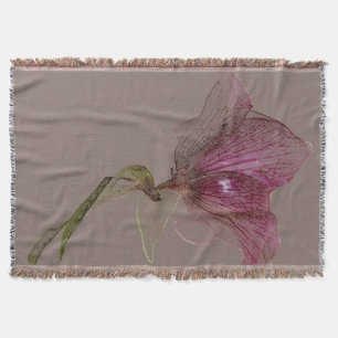 Woven Drow Blanket Flower Design Hellebore Deken