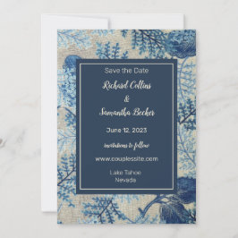 Woven Floral Wedding Save the Date