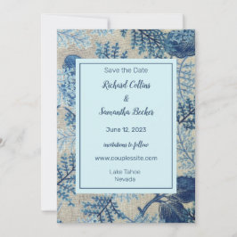 Woven Floral Wedding Save the Date