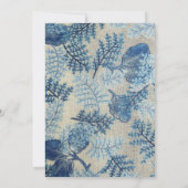 Woven Floral Wedding Save the Date (Achterkant)