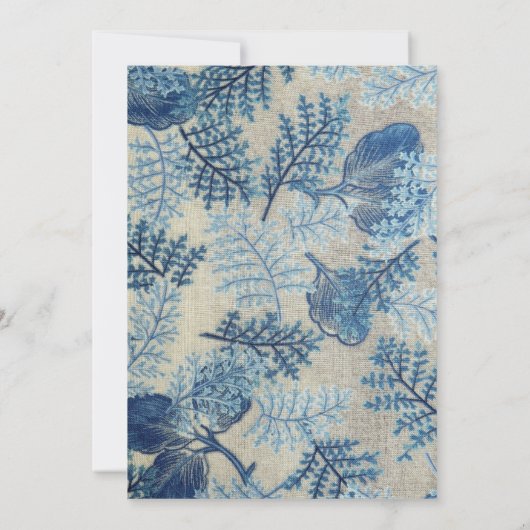 Woven Floral Wedding Save the Date (Achterkant)