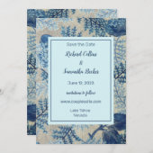Woven Floral Wedding Save the Date (Voorkant / Achterkant)
