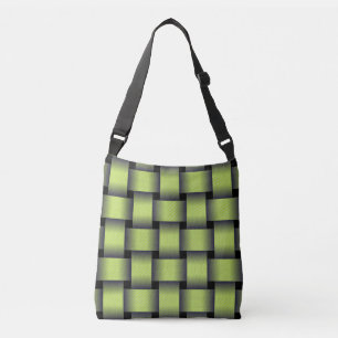 Woven Greenery Crossbody Tas