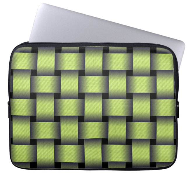 Woven Greenery Laptop Sleeve (Voorkant)