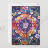 Woven in Bloom | Bloemig Mandala-ontwerp Kaart (Achterkant)