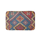 Woven Kilim Royal Blue Yellow Classic  Badmat (Voorkant)