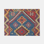 Woven Kilim Royal Blue Yellow Classic  Deurmat (Voorkant)