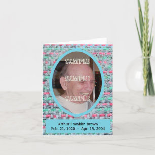 Woven Memories Memorial card #2 Kaart