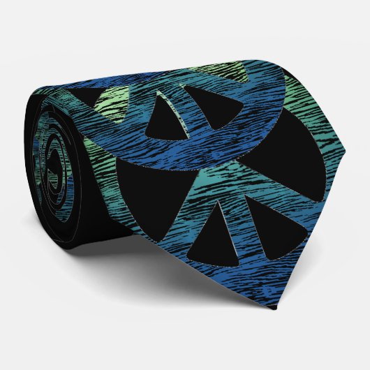 Woven Peace Sign-Stropdas Stropdas (Opgerold)