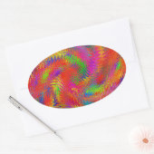 Woven Rainbow Ovale Sticker (Envelop)