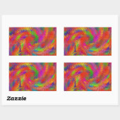 Woven Rainbow Rechthoekige Sticker (Vel)