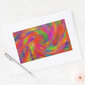 Woven Rainbow Rechthoekige Sticker (Envelop)