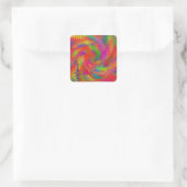 Woven Rainbow Vierkante Sticker (Tas)