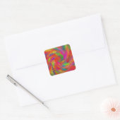 Woven Rainbow Vierkante Sticker (Envelop)