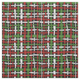 Woven Rough Seasonal Burlap Green White Stof