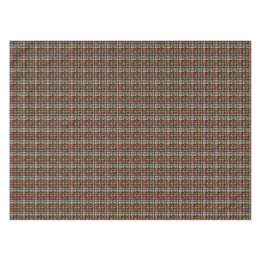Woven Rough Seasonal Burlap Green White Tafelkleed (Voorkant (Horizontaal))