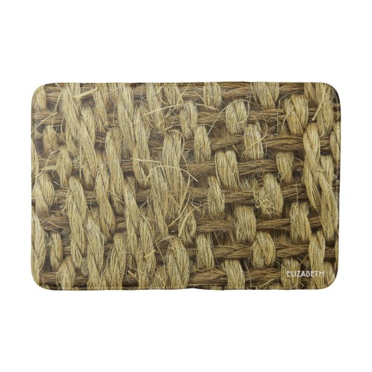 Woven Seagrass Seamless Pattern Imitation Badmat (Voorkant)