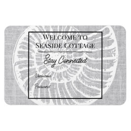 Woven Shell Airbnb Vacation Rental Wifi Magnet Magneet