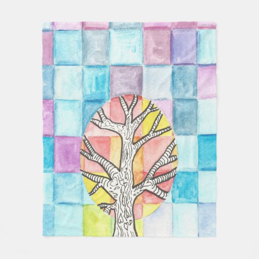 Woven Sunset Fleece Deken (Voorkant)