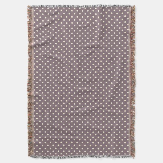 Woven Throw Blanket Stippen Dark Paars Cream Deken (Voorkant Verticaal)