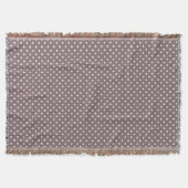 Woven Throw Blanket Stippen Dark Paars Cream Deken (Voorkant)
