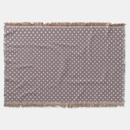 Woven Throw Blanket Stippen Dark Paars Cream Deken