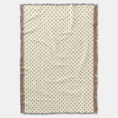 Woven Throw Blanket Stippen Donker Bruin Cream Deken (Voorkant Verticaal)