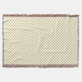 Woven Throw Blanket Stippen Donker Bruin Cream Deken