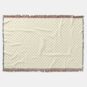 Woven Throw Blanket Stippen Light Brown Cream Deken