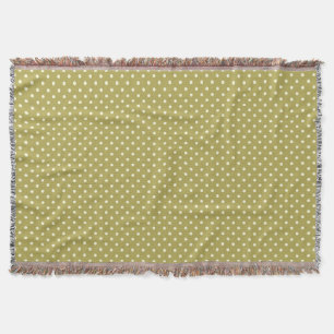 Woven Throw Blanket Stippen Middle Green Cream Deken