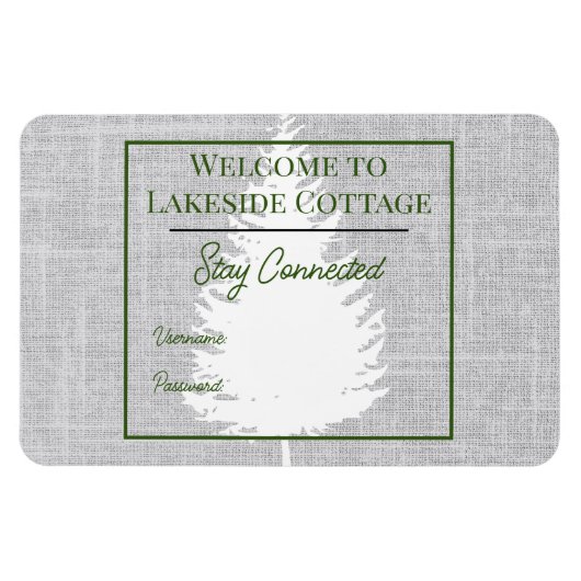 Woven Tree Airbnb Vacation Rental Wifi Magnet Magneet (Horizontaal)