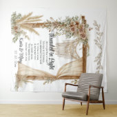 Woven Vows: A Tapestry of Unity Wedding Backdrop Wandkleed (In Situ (horizontaal))