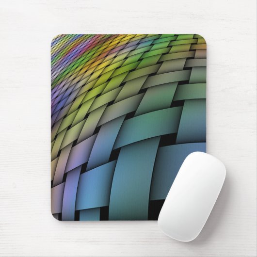 Woven Warped Rainbow Mousepad Muismat (Met muis)