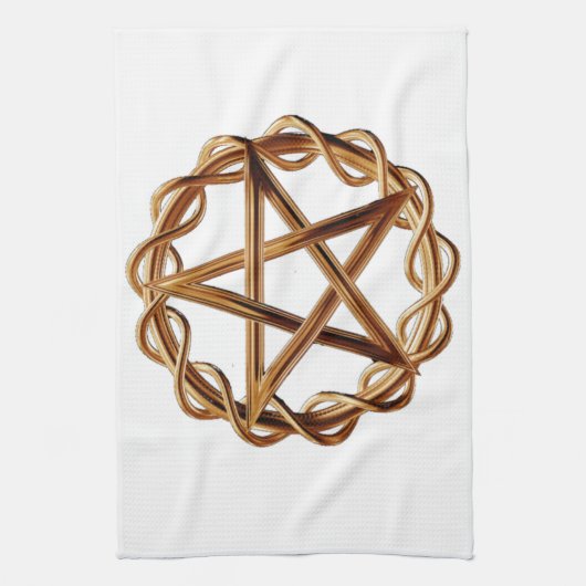 Woven Wicca Pentagram Theedoek (Verticaal)