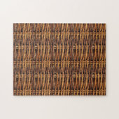 Woven Wicker Basket Pattern Jigzaag Puzzle Legpuzzel (Horizontaal)