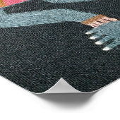 Woven wol danser met baton, Paracas tribe Poster (Hoek)