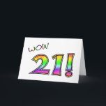WOW 21E VERJAARDAG KAART<br><div class="desc"></div>