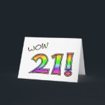 WOW 21E VERJAARDAG KAART<br><div class="desc"></div>