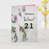 Wow! 21e verjaardag Wonderful Years Wenskaart Kaart (Gele Bloem)