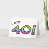 WOW 40E VERJAARDAG KAART (Voorkant)