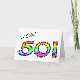 WOW 50E VERJAARDAG KAART