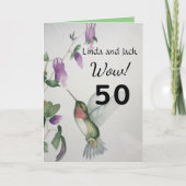 Wow! 50ste Jubileum jaar van de liefde tuin Kaart (Voorkant)