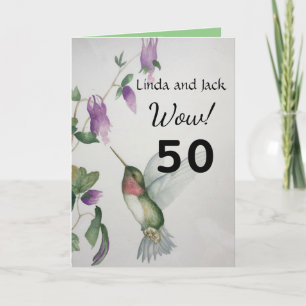 Wow! 50ste Jubileum jaar van de liefde tuin Kaart