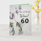 Wow! 60ste Jubileum jaar van de liefde tuin Kaart (Gele Bloem)
