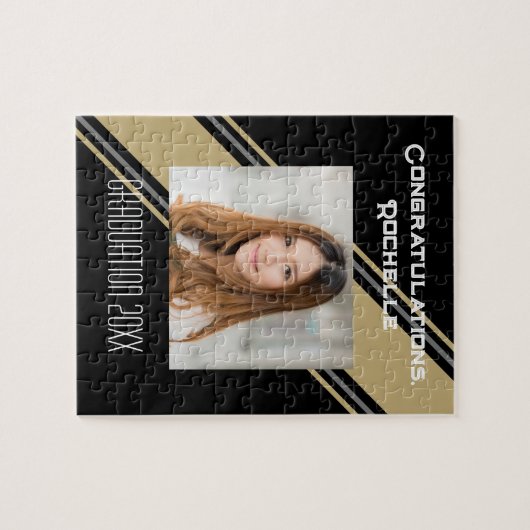 Wow! Afstudeerder Aangepaste foto Jigzaag Puzzle Legpuzzel (Horizontaal)