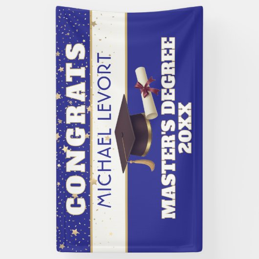 Wow! Afstuderen Masters  Spandoek (Verticaal)