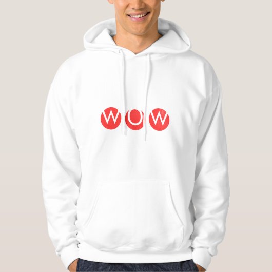 WOW Bold Minimaal T-Shirt met Typografie (Voorkant)